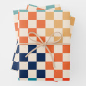 クラシックレトロチェッ市松模様にクボードのパターンA ラッピングペーパーシート (インサイチュ)