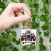 クラシックレトロビンテージカーギフトパーソナライズされた キーホルダー (手)