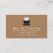 クラシックレトロフリーライター 名刺 (裏面)