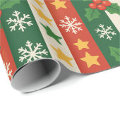 クラシックレトロホリデーヴィンテージお洒落 ラッピングペーパー (ロールコーナー)