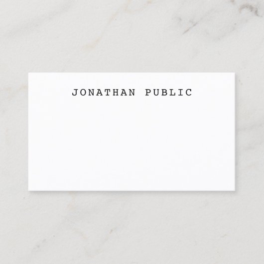 クラシックレトロルックエレガントミニマルヴィンテージ 名刺 (正面)