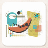 クラシックレトロレドゥックス紙コースター スクエアペーパーコースター (正面)