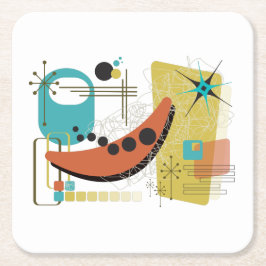 クラシックレトロレドゥックス紙コースター スクエアペーパーコースター