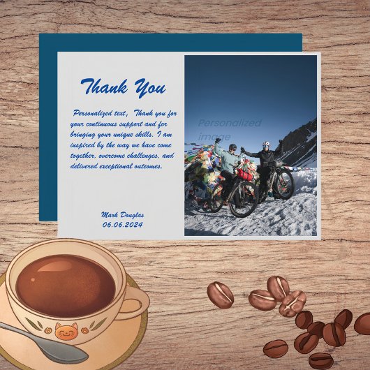 クラシックレトロヴィンテージ手書きサンキューカード サンキューカード