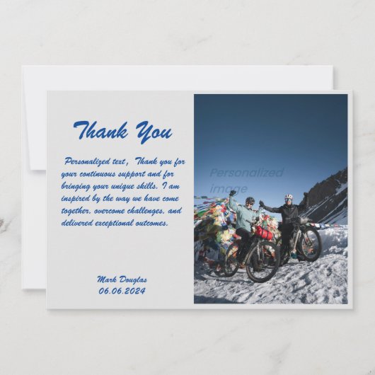 クラシックレトロヴィンテージ手書きサンキューカード サンキューカード (正面)