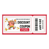 クラシックレトロ予測できな漫画唐揚げチキンバケット ラックカード (正面)