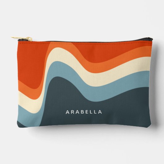 クラシックレトロ波線 アクセサリーポーチ (正面)