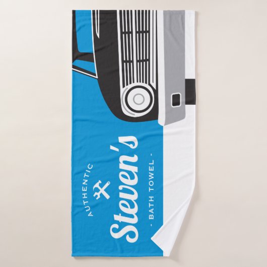 クラシックレトロ車|名カスタマイズ前自身のブランド バスタオル (バスタオル)