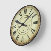 クラシックレトロ ラウンド壁時計 (傾斜)