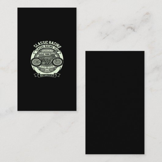 クラシックレーシングバイク 名刺 (正面/裏面)