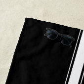 クラシックレーシングピストライプンのデコール ビーチタオル (インサイチュ)