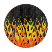 クラシックレーシングフレイズ無地のオンブラック カッティングボード (正面)