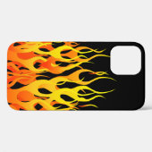クラシックレーシングフレイムオンブラック Case-Mate iPhoneケース (裏面 (横))