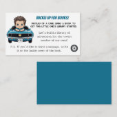 クラシックレースカーベビークルーシンが本を持って来る エンクロージャーカード (正面/裏面)