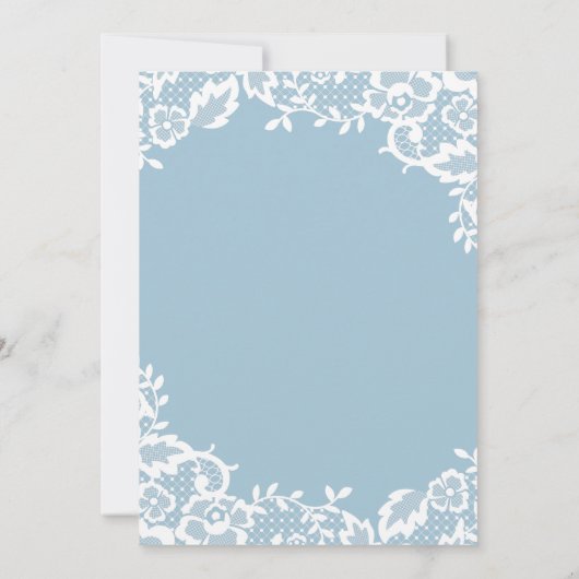 クラシックレース結婚式招待状 招待状 (裏面)