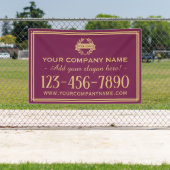 クラシックロゴヴィンテージサインプラムバナー 横断幕 (インサイチュ)