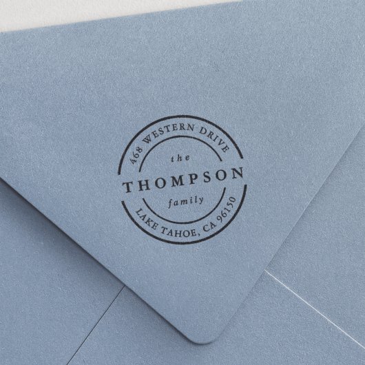 クラシックロゴ |ファミリ名差出人住所 セルフインキングスタンプ