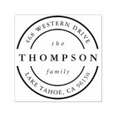 クラシックロゴ |ファミリ名差出人住所 セルフインキングスタンプ (デザイン)