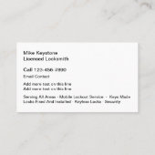 クラシックロックスミシンプルス名刺 名刺 (裏面)