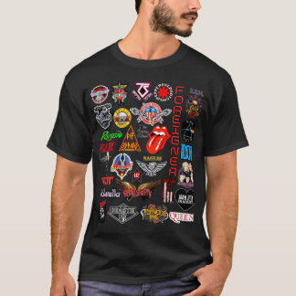 クラシックロックンロール最高のバンド80年代ミュージック Tシャツ