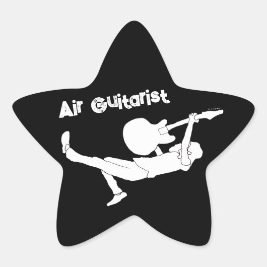 クラシックロック エアギター 星シール (正面)