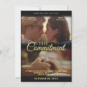 クラシックロマンス映画ポスター映画結婚写真 招待状 (正面)