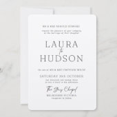 クラシックロマンス白黒結婚式招待状 招待状 (裏面)