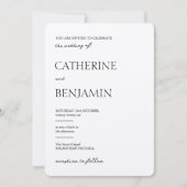 クラシックロマンス白黒結婚式招待状 招待状 (正面)