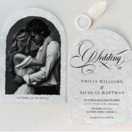 クラシックロマンチックな書結婚道の写真 招待状