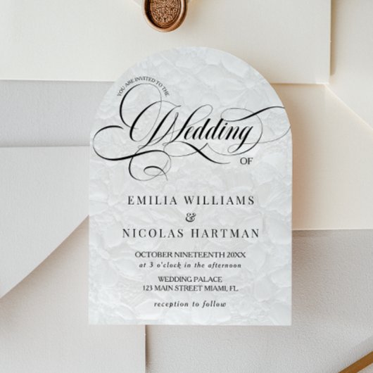 クラシックロマンチックな書結婚道の写真 招待状