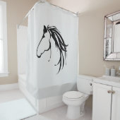 クラシックロモダンゴ馬場動物芸術 シャワーカーテン (インサイチュ)