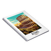 クラシックローマItalyコロッセウムヒストリック ノートブック (右側)