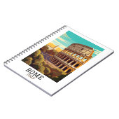 クラシックローマItalyコロッセウムヒストリック ノートブック (左側)