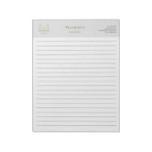 クラシックローレルリースグレイ金ゴールドモノグラム ノートパッド (回転)