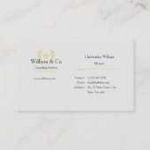 クラシックローレルリースグレイ金ゴールドモノグラム 名刺 (裏面)