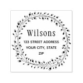 クラシックローレルリースファミリ名 セルフインキングスタンプ (デザイン)