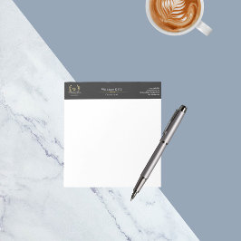 クラシックローレルリースブラック金ゴールドモノグラム ノートパッド