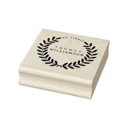 クラシックローレルリース名前をカスタムするエクリリスブック ラバースタンプ (スタンプ)