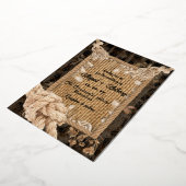 クラシックロ結婚ープ 箔招待状 (回転した状態)