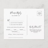 クラシックワイルドカラフルフローラメニュー選択RSVP ポストカード (裏面)