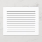 クラシックワイルドカラフルブライダルシャワーレシピカード (裏面)