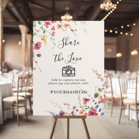 クラシックワイルドカラフル共有ザラブハッシュタグ ポスター