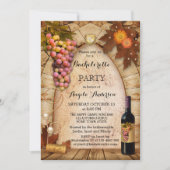 クラシックワインまたはブドウ園バチェロレッテ招待状 招待状 (正面)