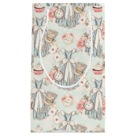 クラシックワンダーランドのライトブルーヴィンテージアリス スモールペーパーバッグ