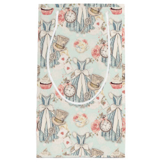 クラシックワンダーランドのライトブルーヴィンテージアリス スモールペーパーバッグ