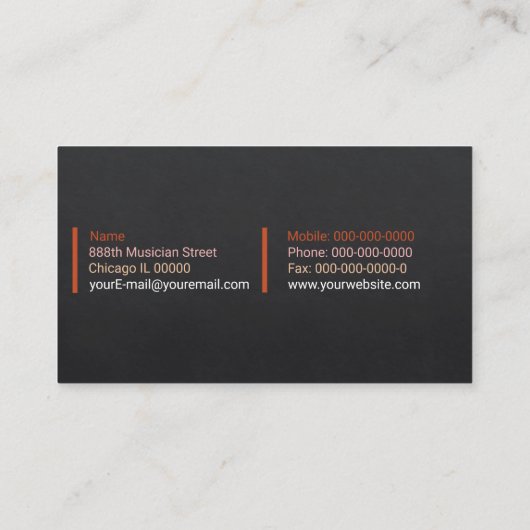 クラシックヴァイオリン名刺 名刺 (裏面)