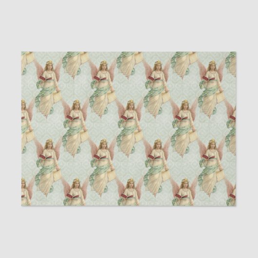 クラシックヴィンエレガントテージビクトリアンクリスマスエンジェル 薄葉紙 (正面)