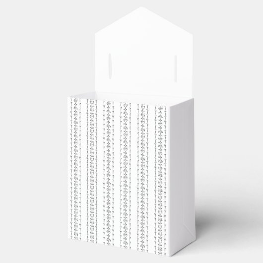 クラシックヴィンエレガントテージ結婚式モノグラム フェイバーボックス (オープン)