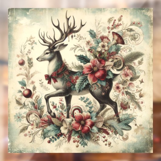 クラシックヴィンテージのクリスマスウィンドウ ウィンドウサイン (シート2)