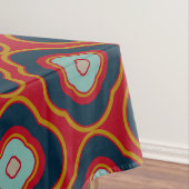 クラシックヴィンテージの形状パターン（赤と濃紺） テーブルクロス (インサイチュ)